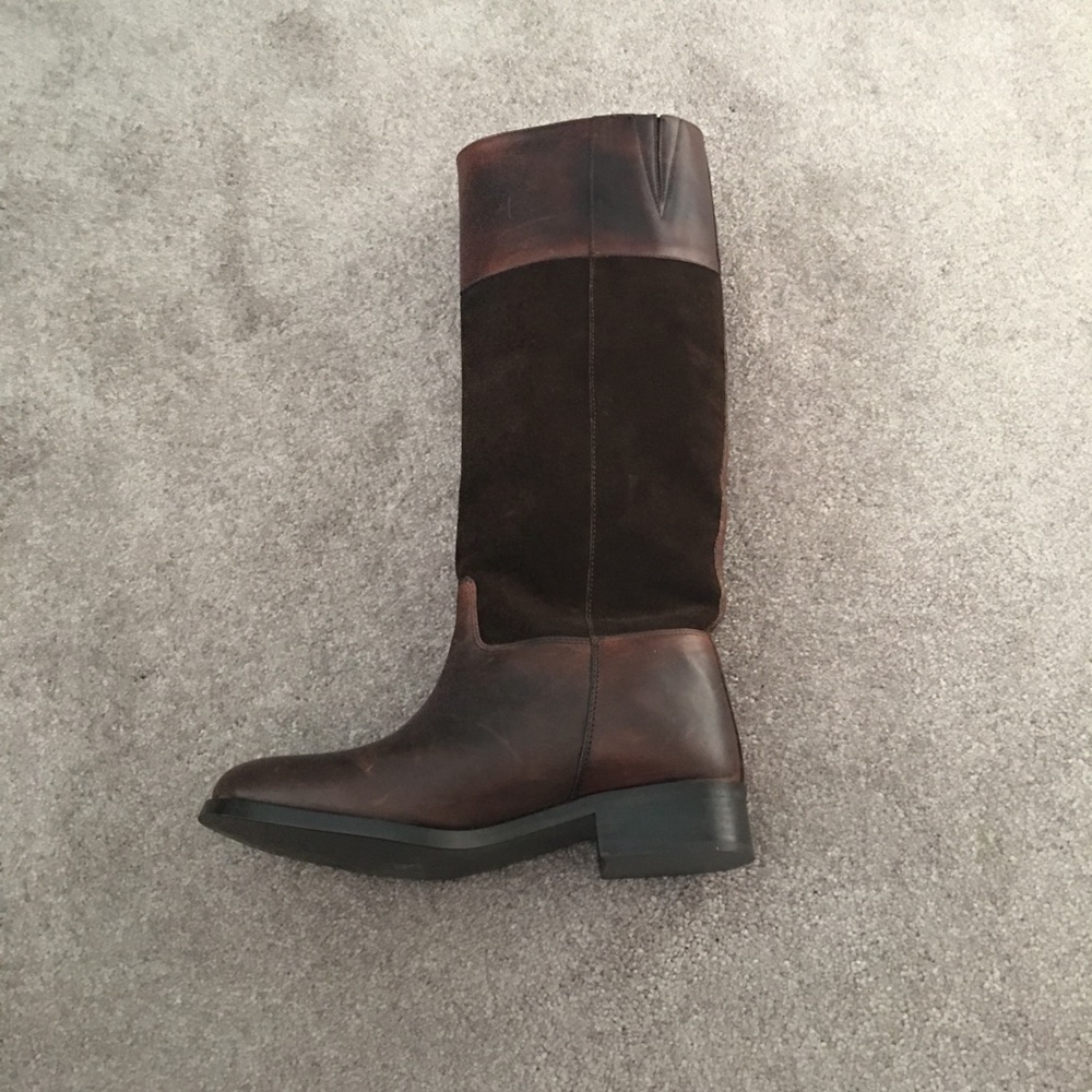 NWT Steve Madden Ritte Leather/Suede Riding Boot - Picture 3 of 7